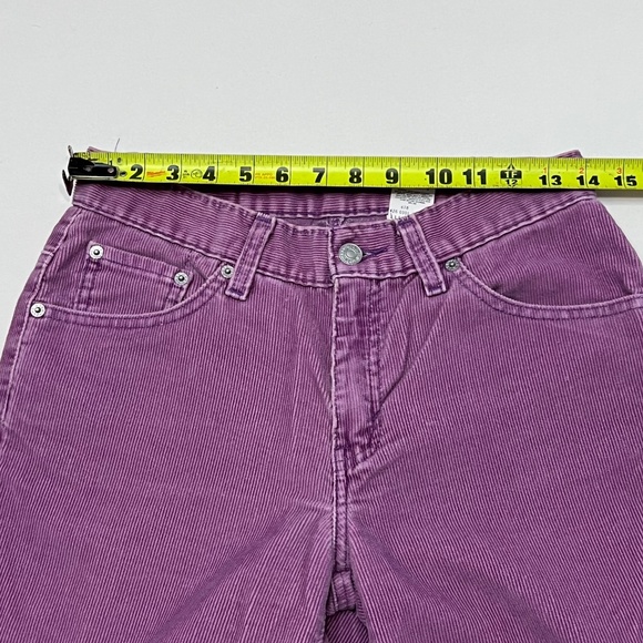 Vintage Levi’s 517 Purple Corduroy Boot Cut Pants Slim Fit Mid Rise Jeans Sz 7 - Picture 5 of 8